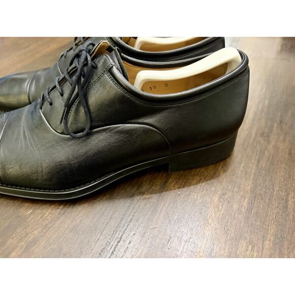 Men\'s MAGNANNI Black Cap Toe Oxford Shoes 10 D Perfect Shape main image 6